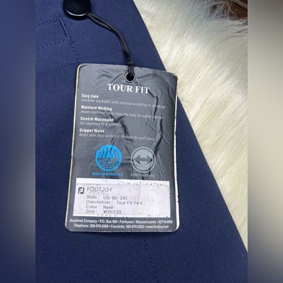 FootJoy Navy slimmer fit performance pants sz 35X33 - Picture 4 of 10